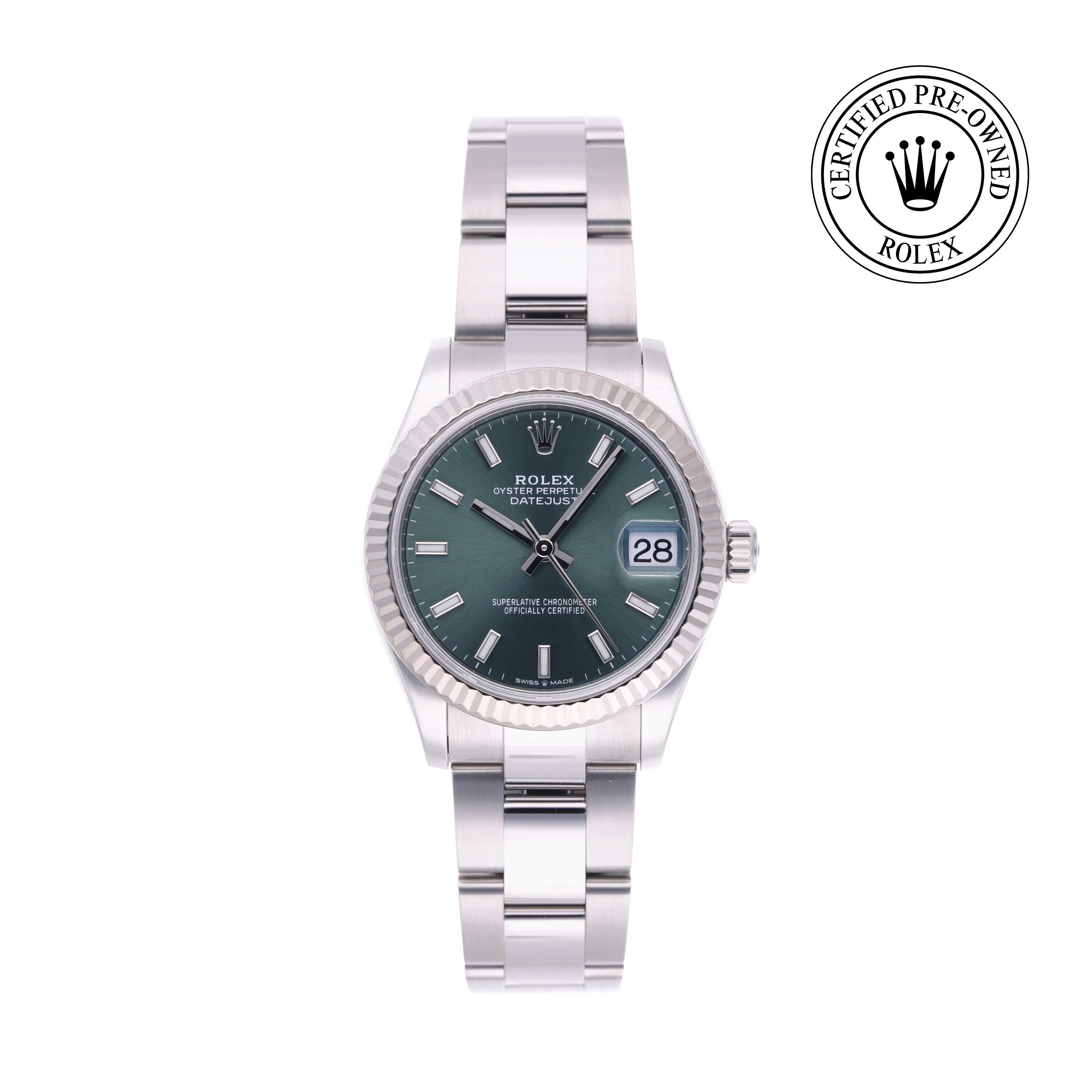 Rolex Certified Pre-owned Lady Datejust M278274-0017 front on white background