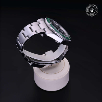Rolex CPO Submariner M116610LV front on white background