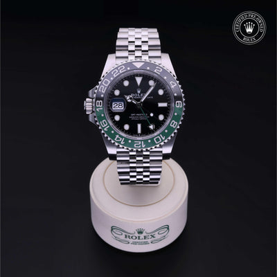 Rolex CPO GMT M126720VTNR front on white background