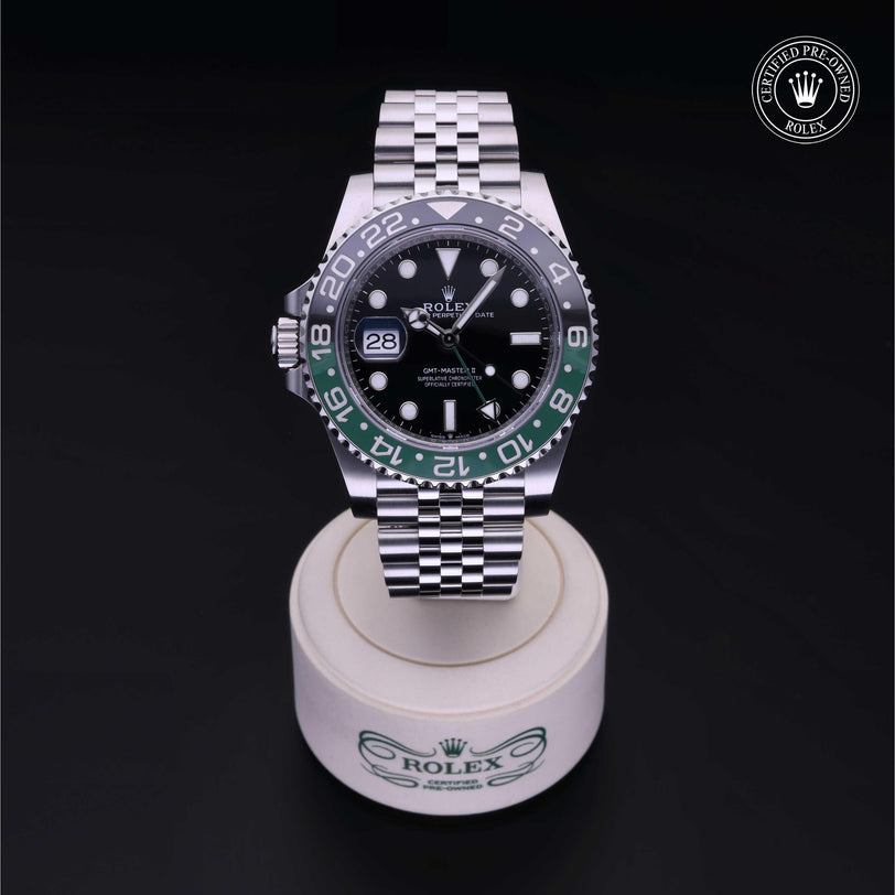 Rolex CPO GMT M126720VTNR front on white background