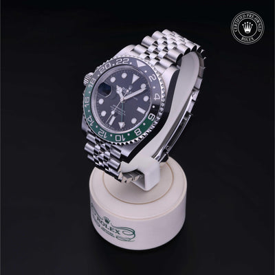 Rolex CPO GMT M126720VTNR front on white background
