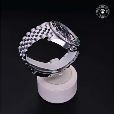 Rolex CPO GMT M126720VTNR front on white background