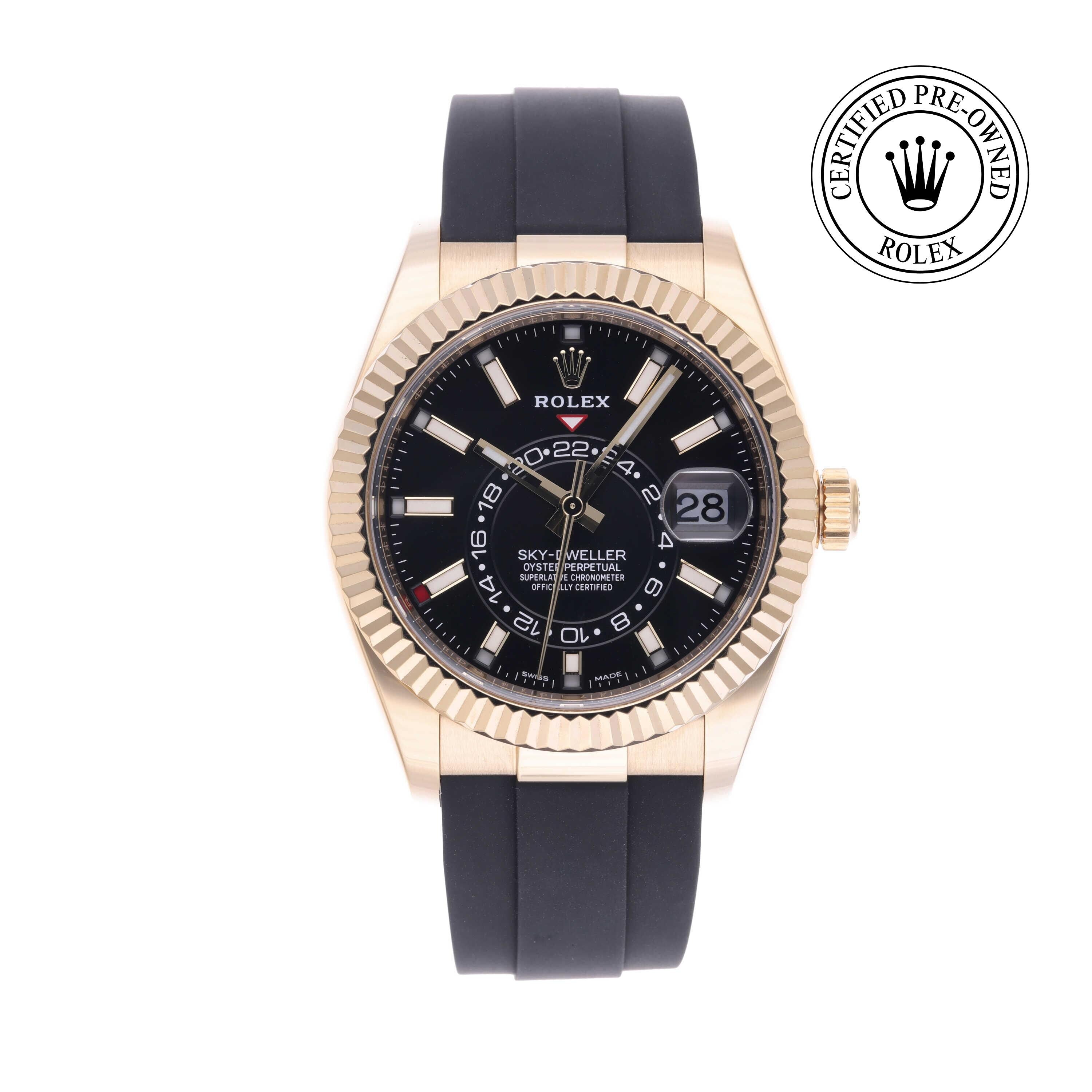 Rolex Certified Pre-owned Sky-Dweller M326238-0009 front on white background