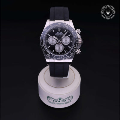 Rolex Certified Pre-owned Daytona M126519LN-0001 front on black background