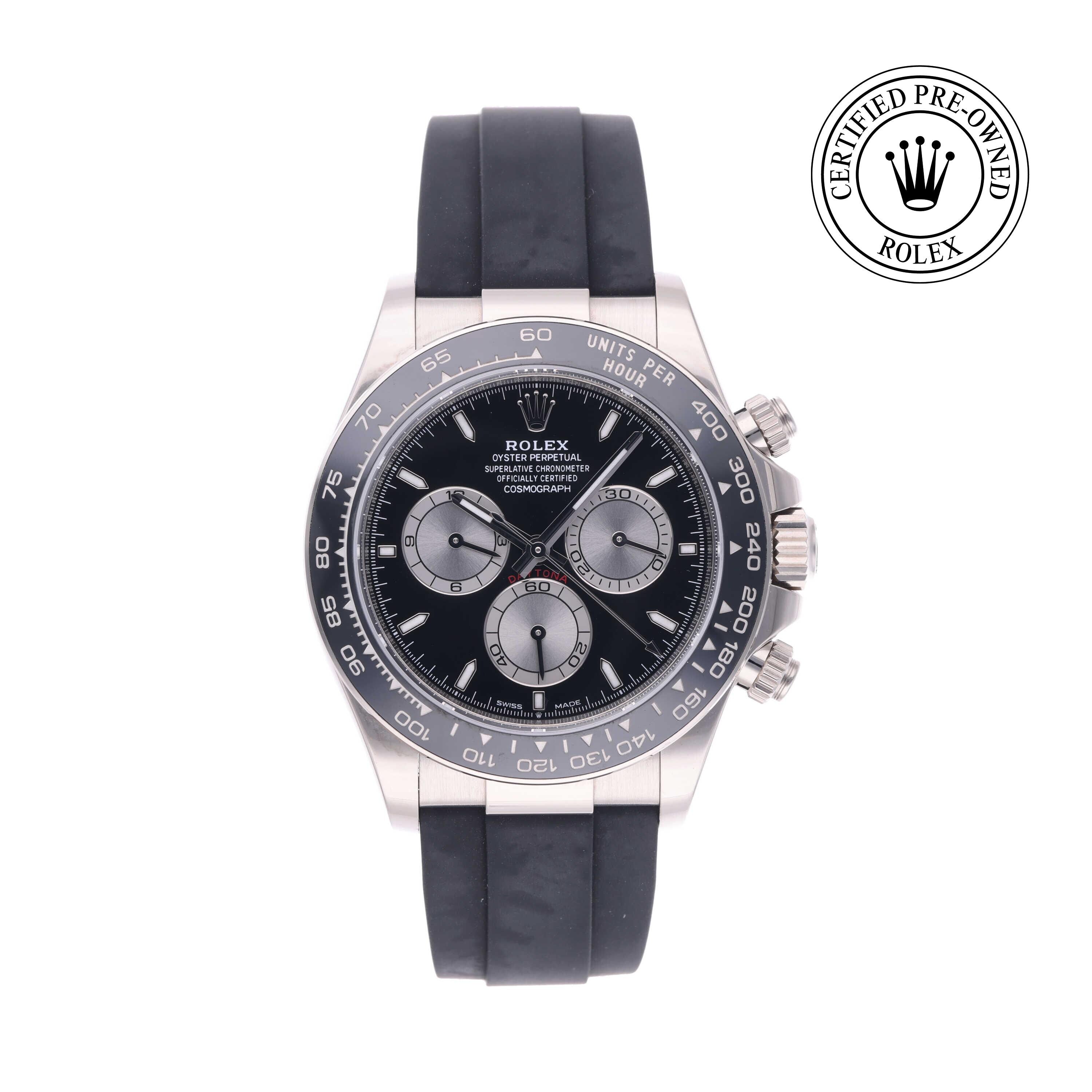 Rolex Certified Pre-owned Daytona M126519LN-0001 front on white background