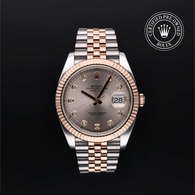 Rolex Certified Pre-owned Datejust M126331-0008 front on black background
