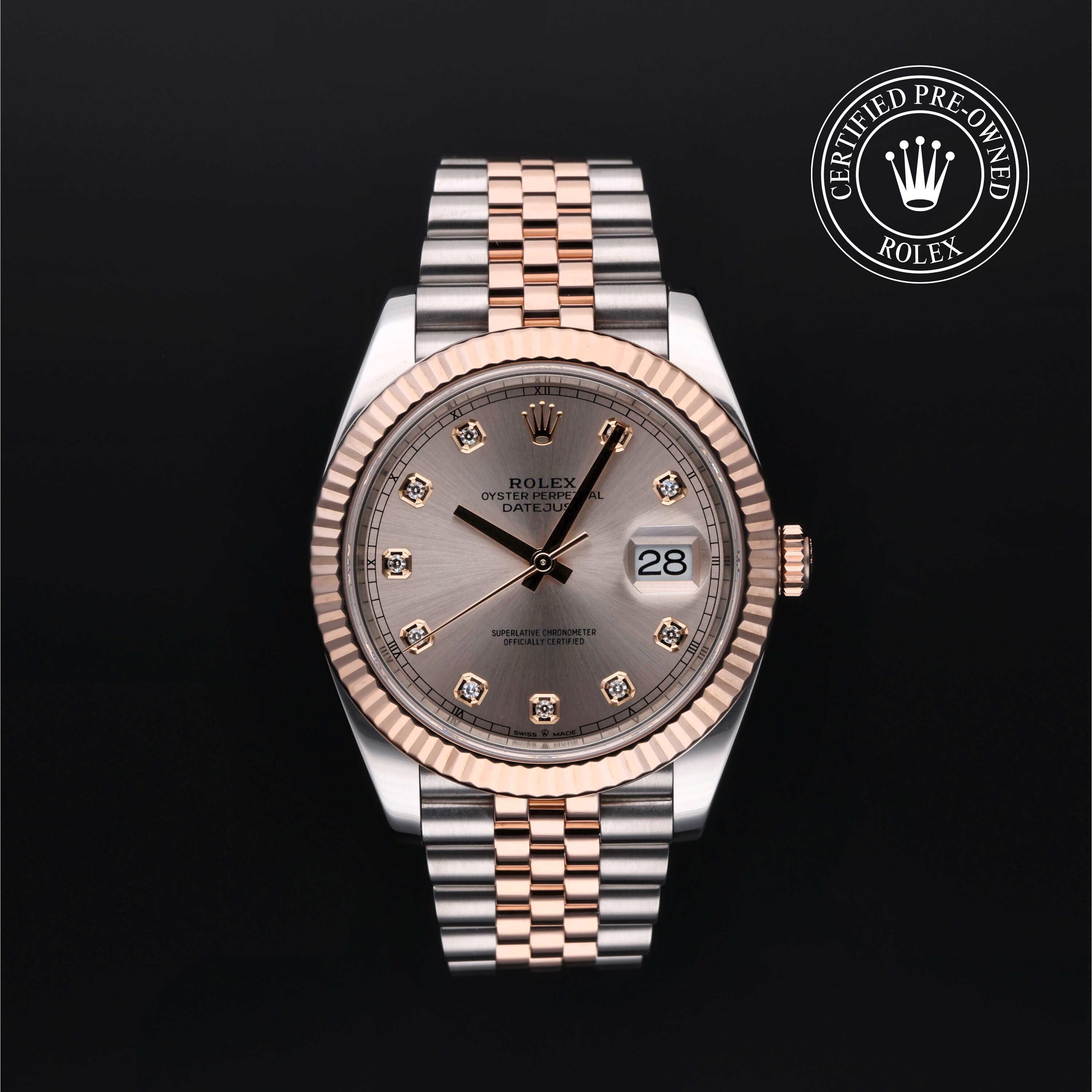 Rolex Certified Pre-owned Datejust M126331-0008 front on black background