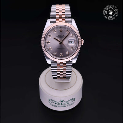Rolex Certified Pre-owned Datejust M126331-0008 front on black background