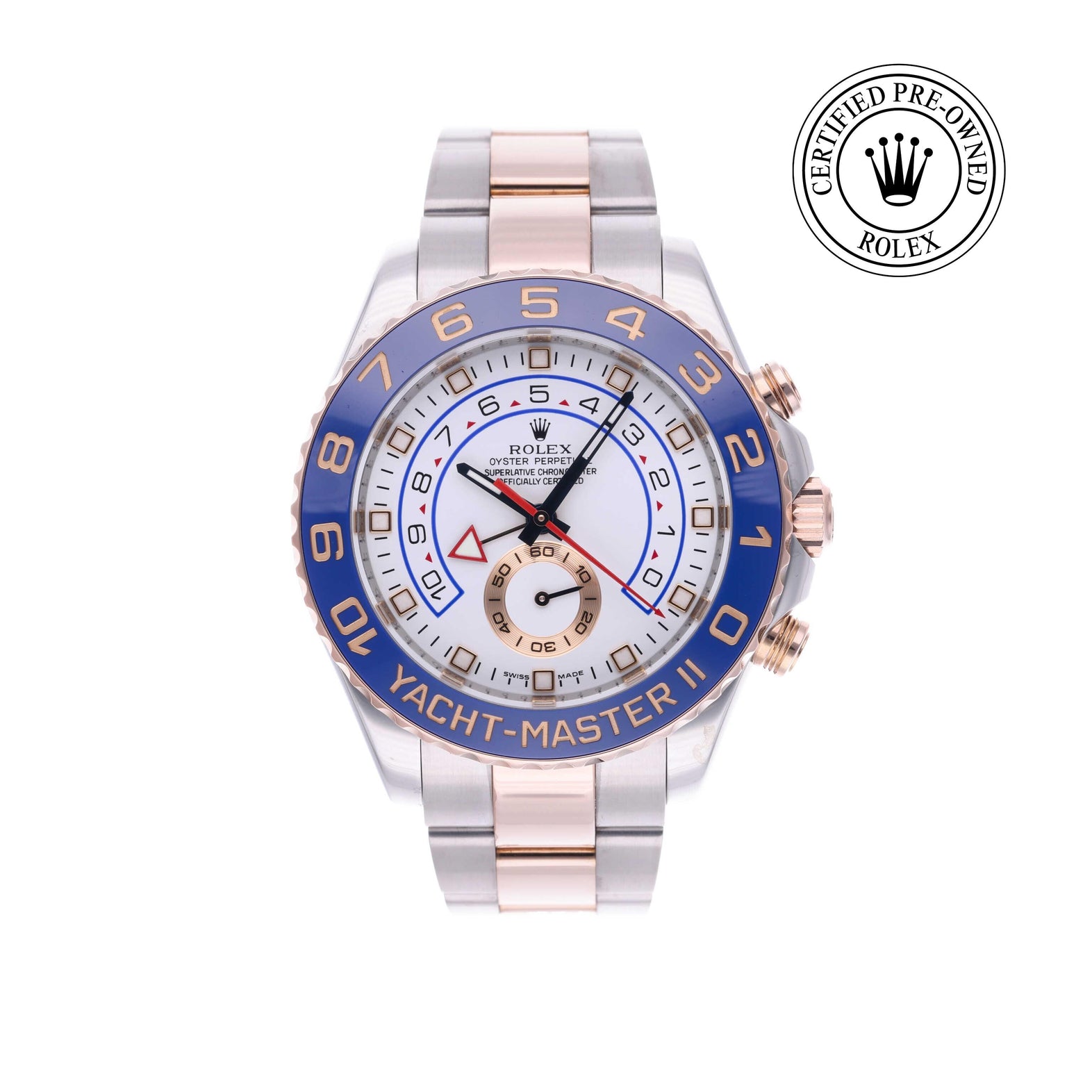 Rolex CPO Yacht-Master M116681 front on white background