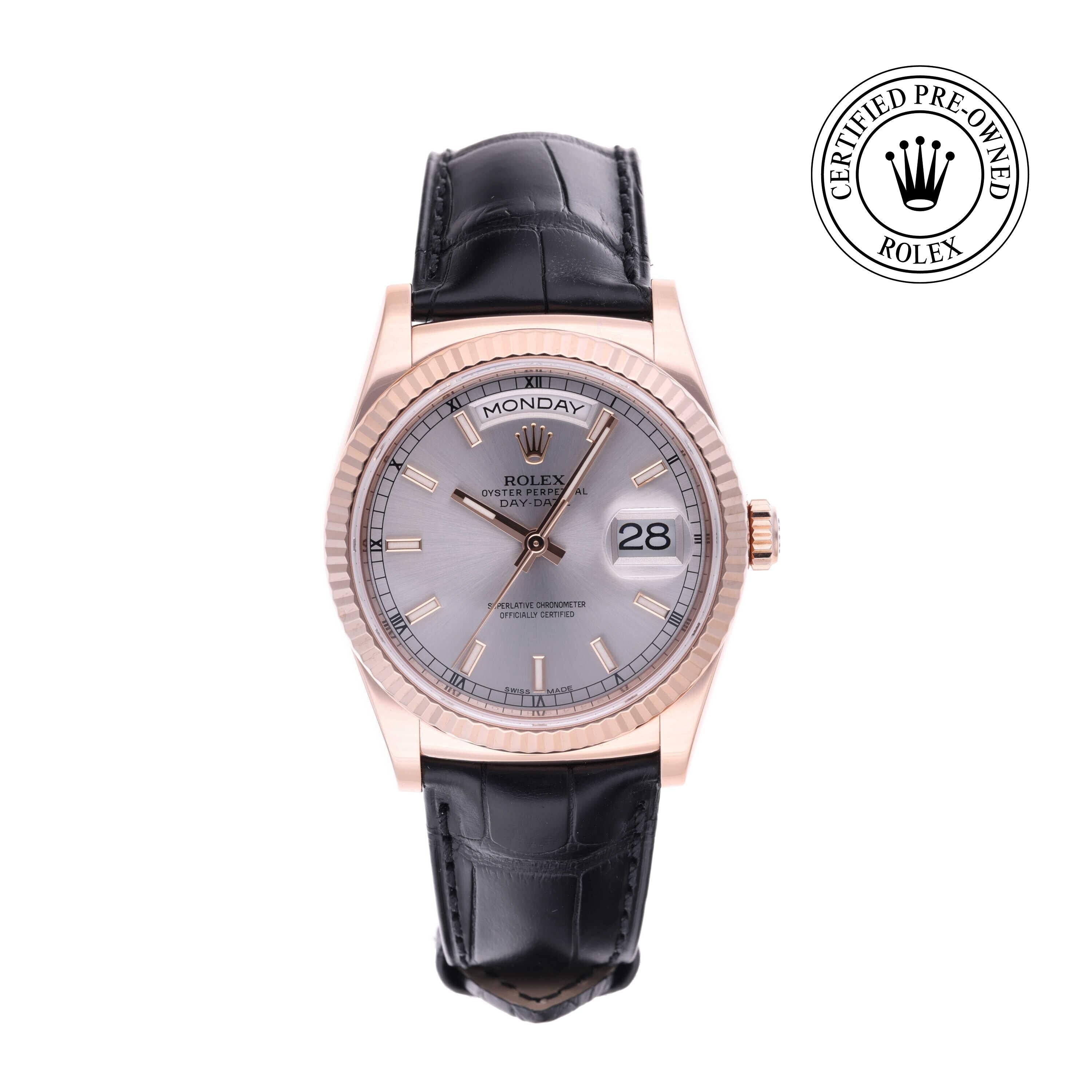 Rolex Certified Pre-owned Day-date M118135-0005 front on white background