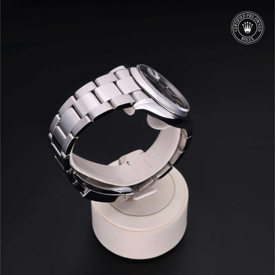 Rolex Certified Pre-owned Datejust M126200-0004 front on black background