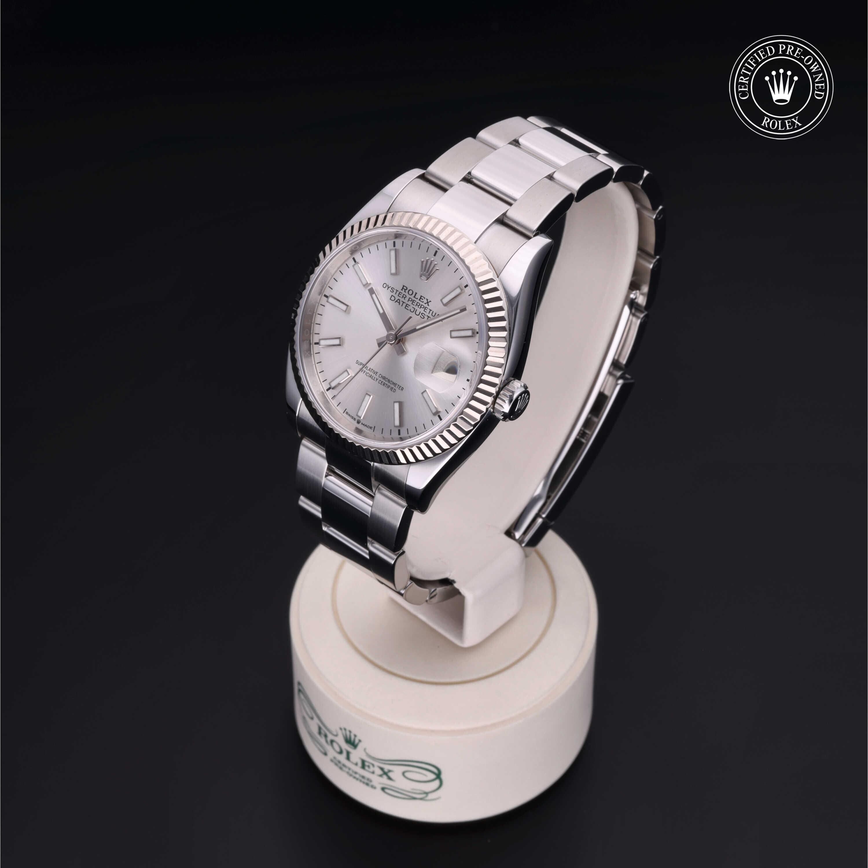 Rolex CPO Datejust M126234 front on white background