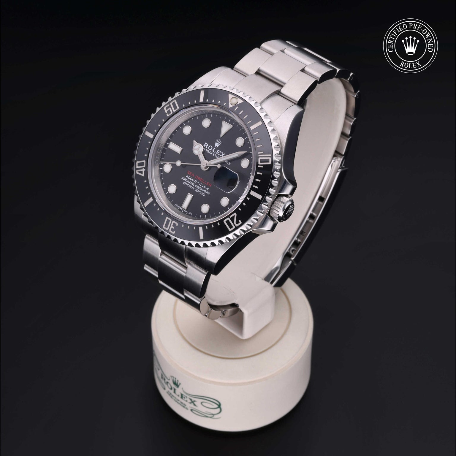 Rolex CPO Sea-Dweller M126600 front on white background
