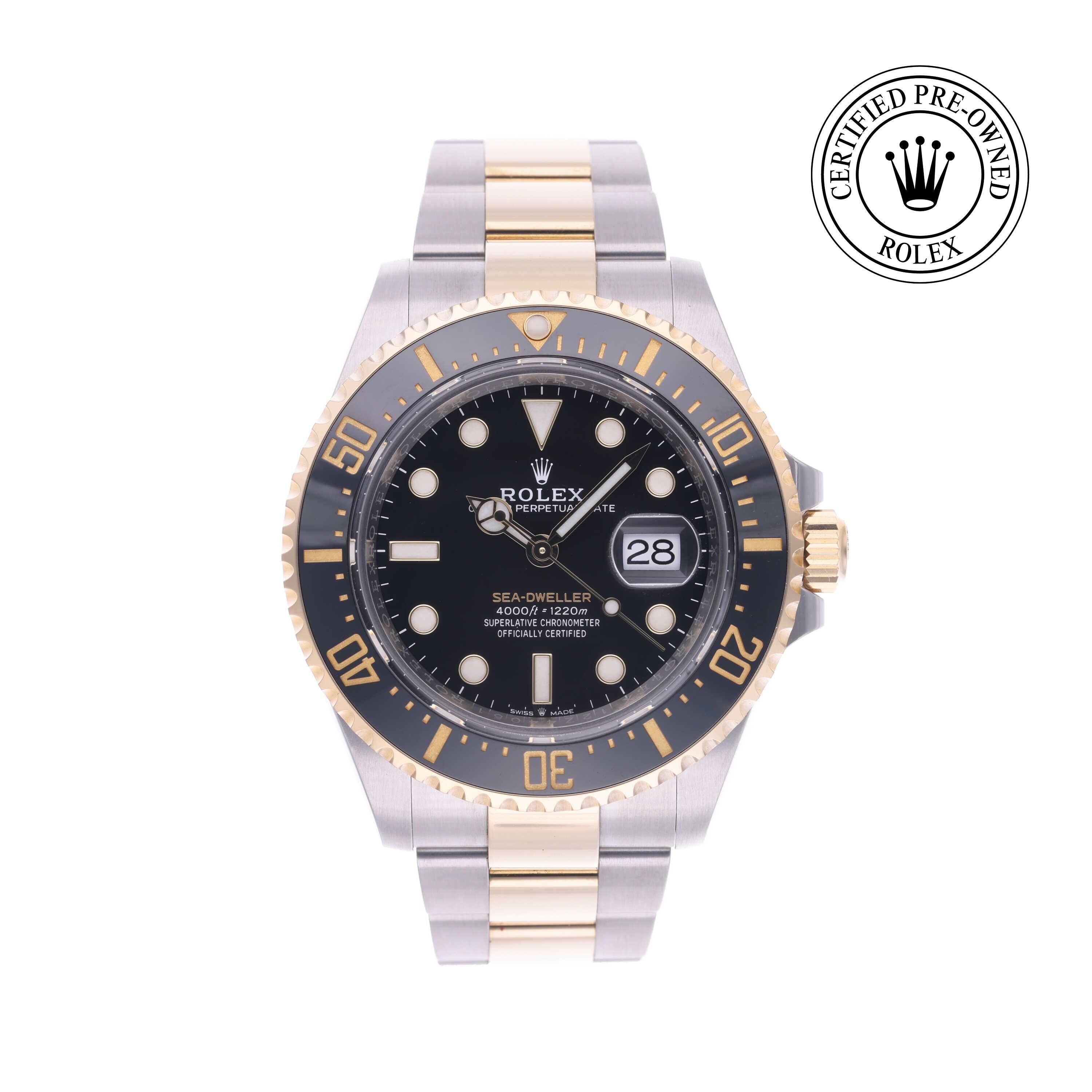Rolex Certified Pre-owned Sea-Dweller M126603-0001 front on white background