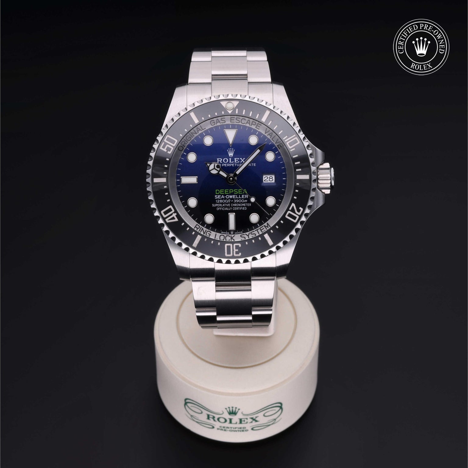Rolex CPO Sea-Dweller M126660 front on white background