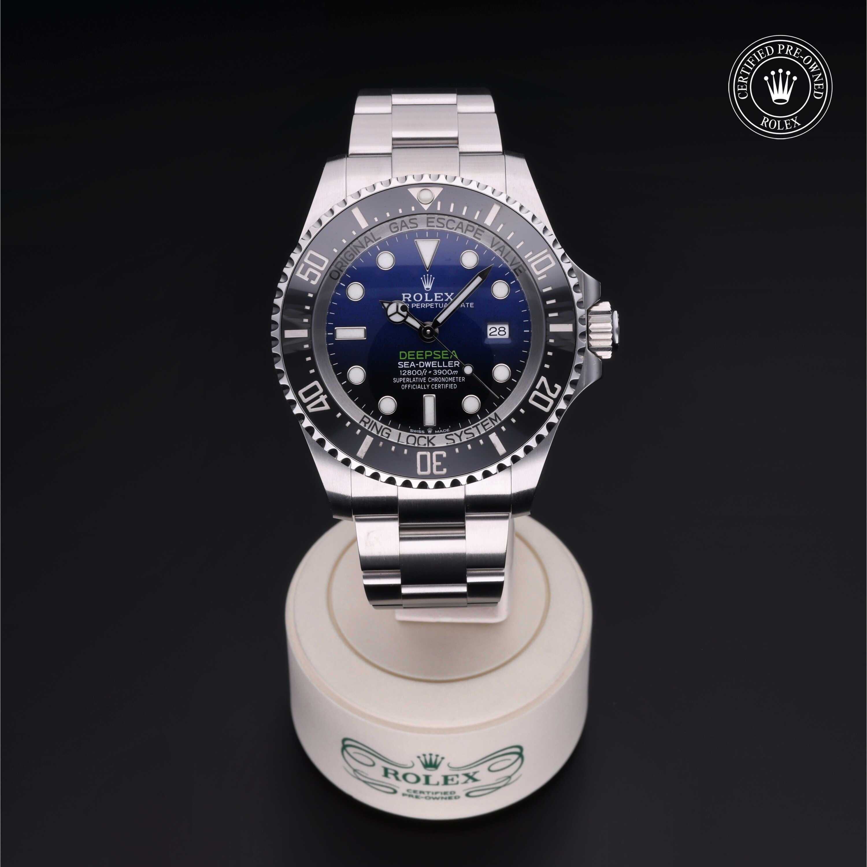 Rolex CPO Sea-Dweller M126660 front on white background