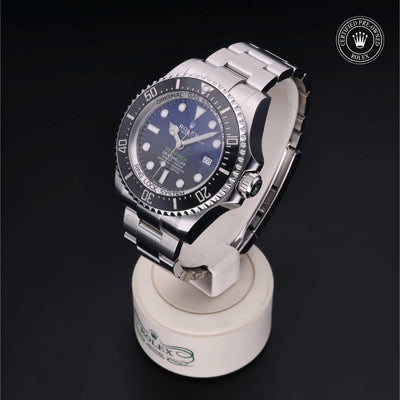 Rolex CPO Sea-Dweller M126660 front on white background
