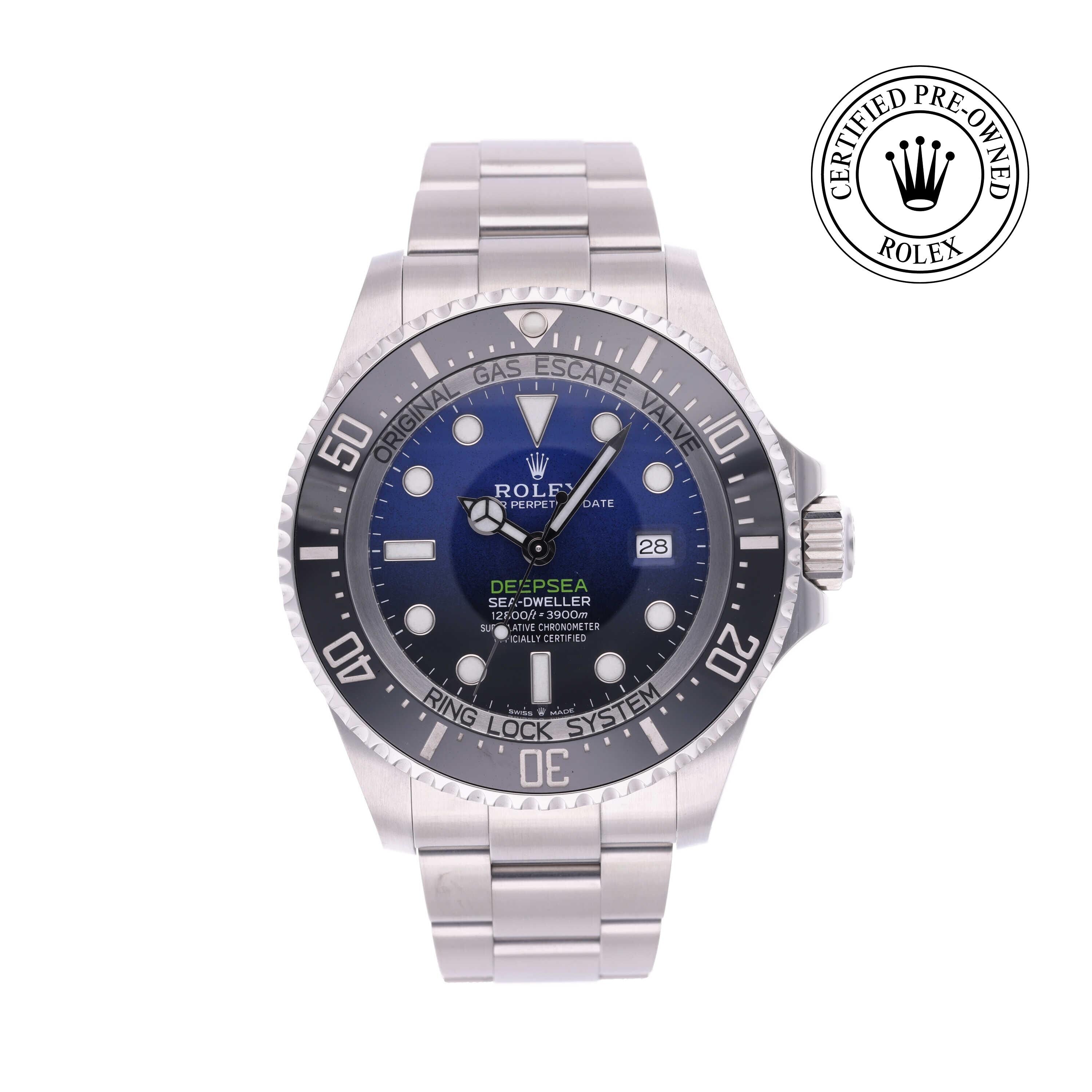 Rolex CPO Sea-Dweller M126660 front on white background