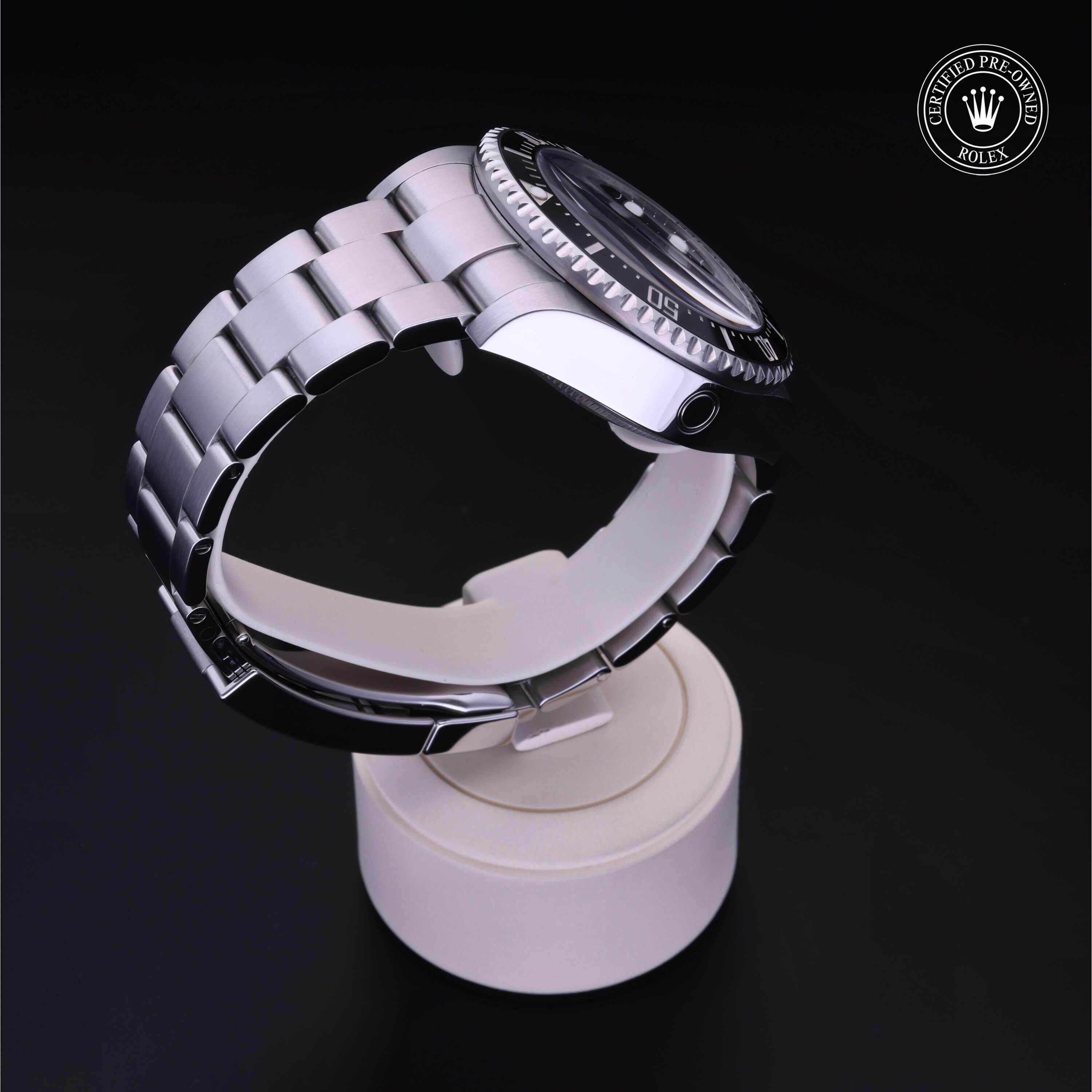 Rolex Certified Pre-owned Sea-Dweller M126660-0002 front on black background