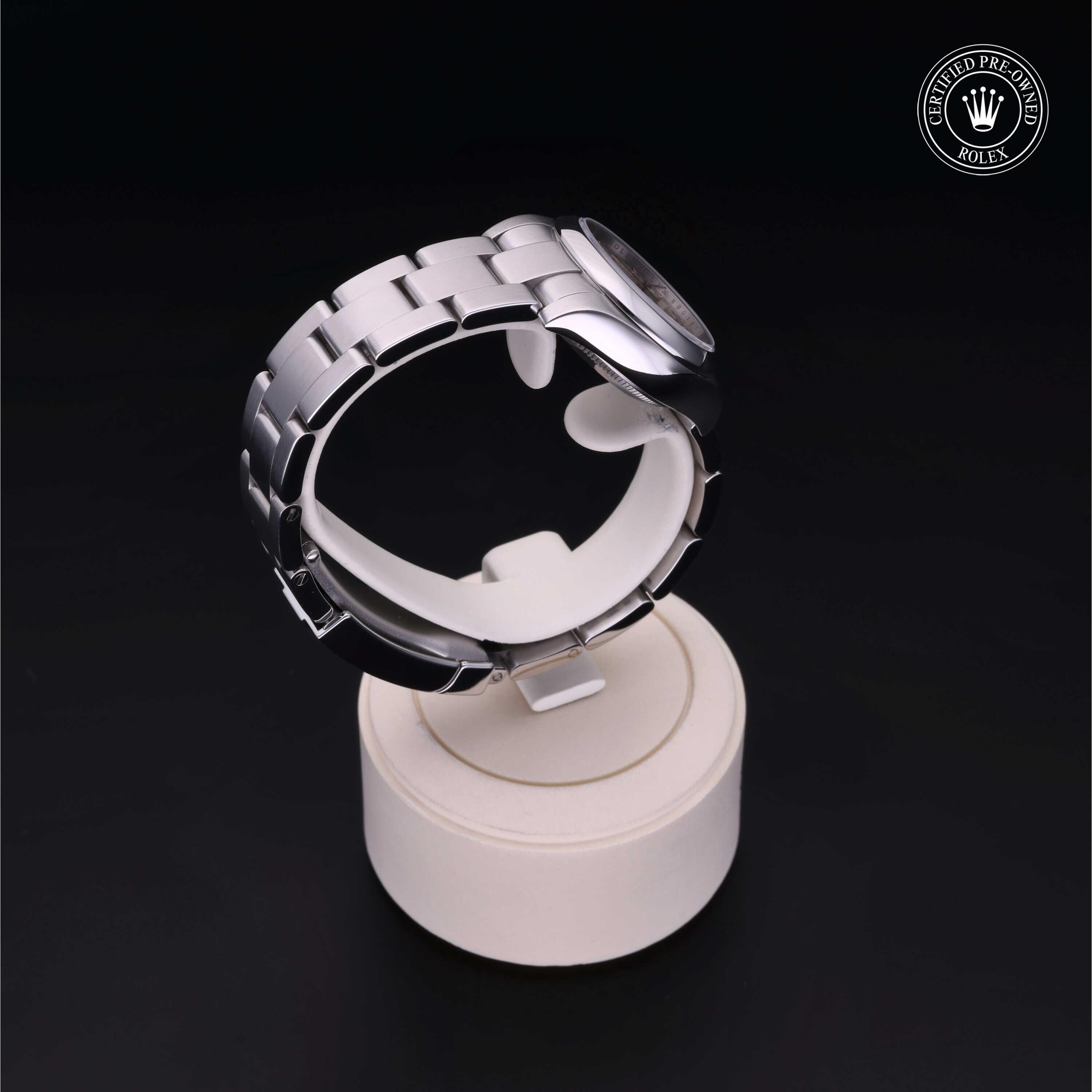 Rolex CPO Oyster Perpetual M176200 front on white background