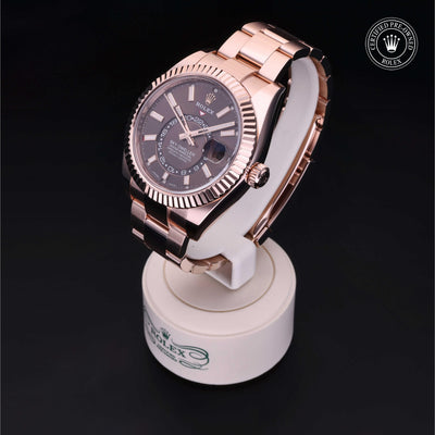Rolex Certified Pre-owned Sky-Dweller M326935-0006 front on black background