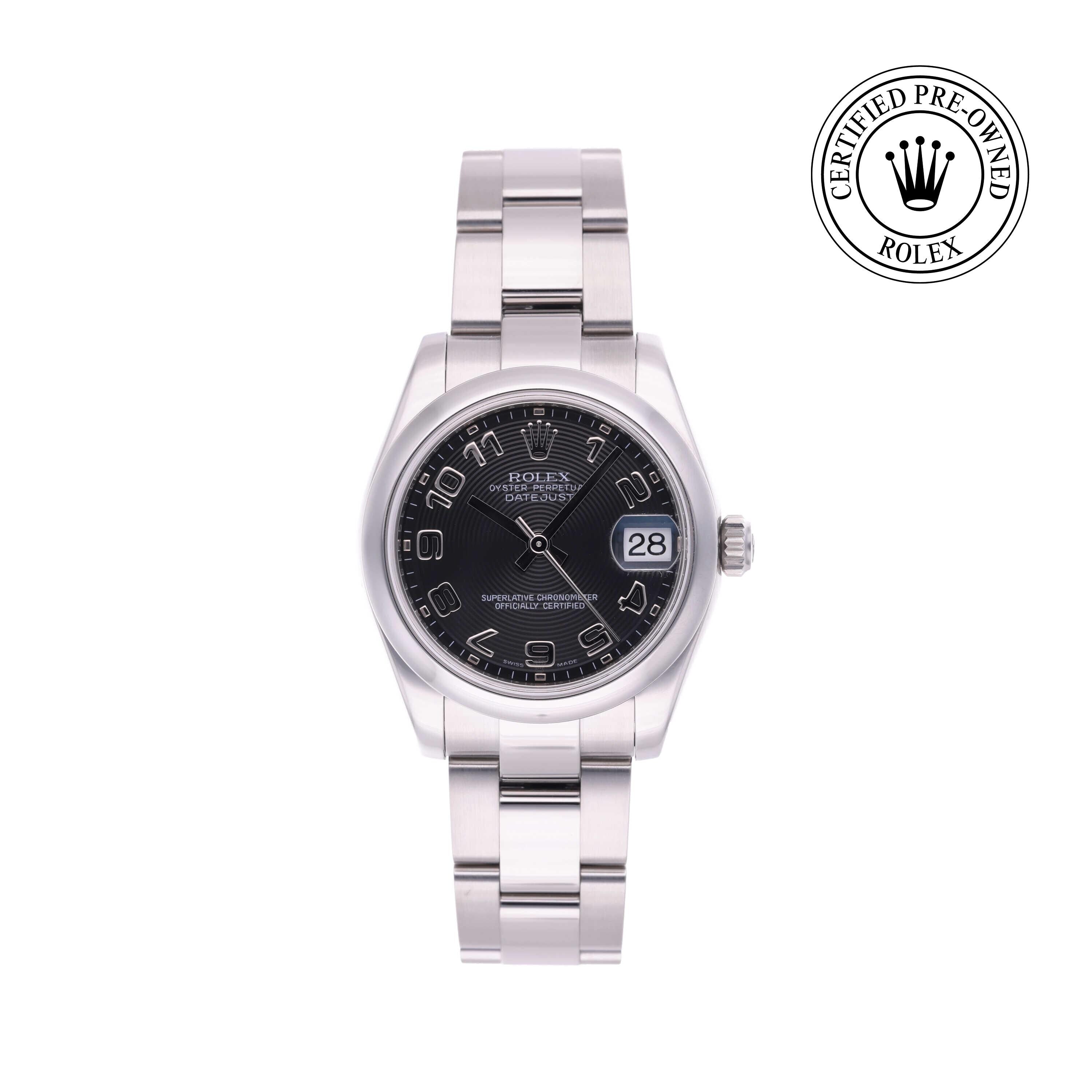 Rolex Certified Pre-owned Lady Datejust M178240-0011 front on white background