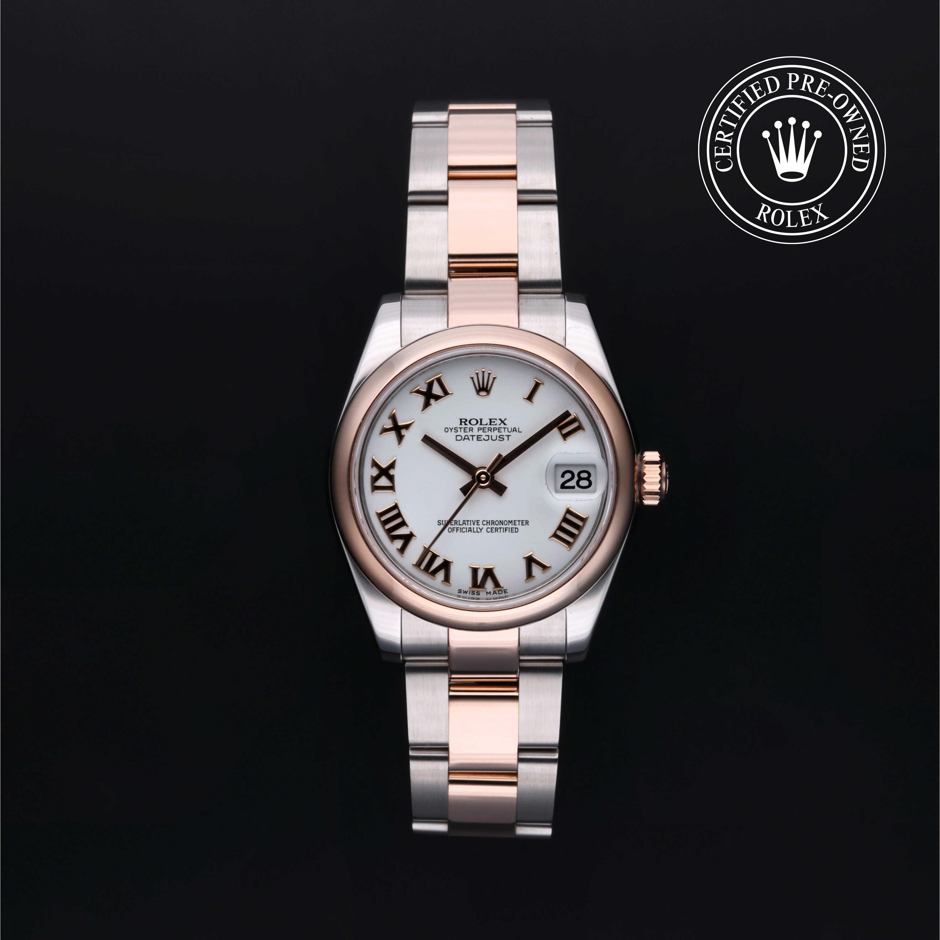 Rolex CPO Lady Datejust M178241 front on white background