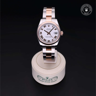 Rolex CPO Lady Datejust M178241 front on white background