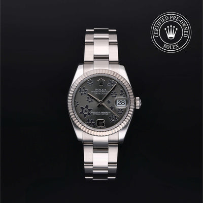 Rolex CPO Lady Datejust M178274 front on white background