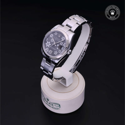 Rolex CPO Lady Datejust M178274 front on white background