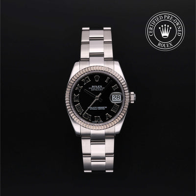 Rolex CPO Lady Datejust M178274 front on white background