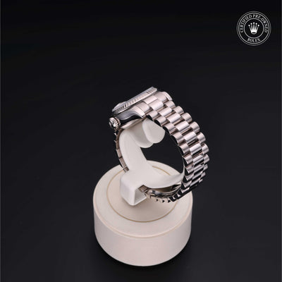Rolex Certified Pre-owned Lady Datejust M179179-0078 front on black background