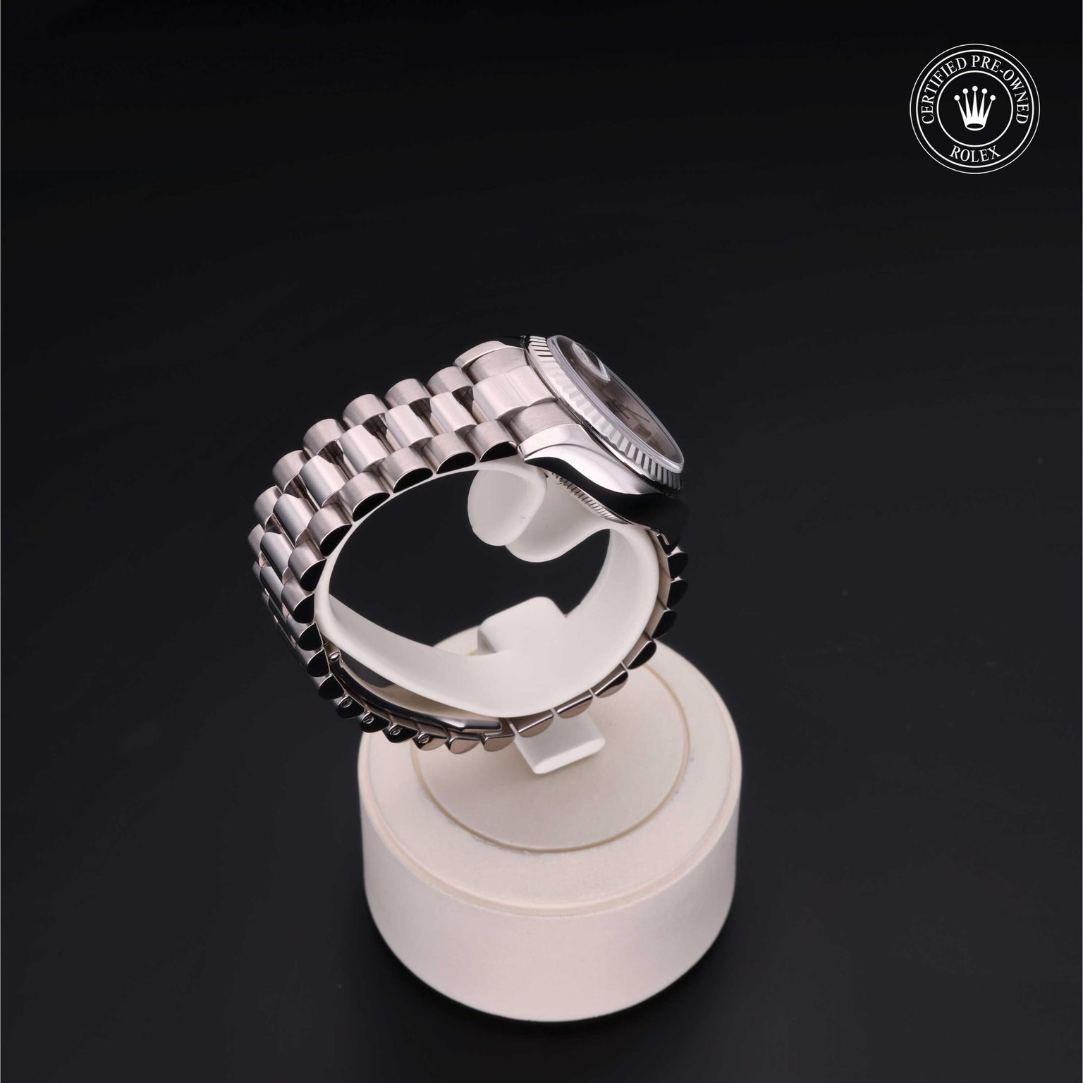 Rolex Certified Pre-owned Lady Datejust M179179-0078 front on black background