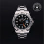 Rolex Certified Pre-owned Explorer M216570-0002 front on black background