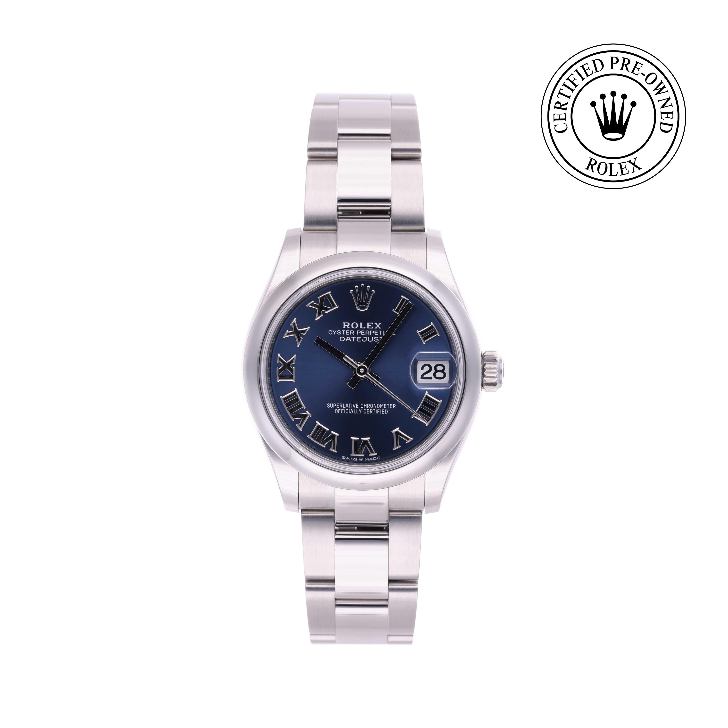 Rolex Certified Pre-owned Lady Datejust M278240-0017 front on white background