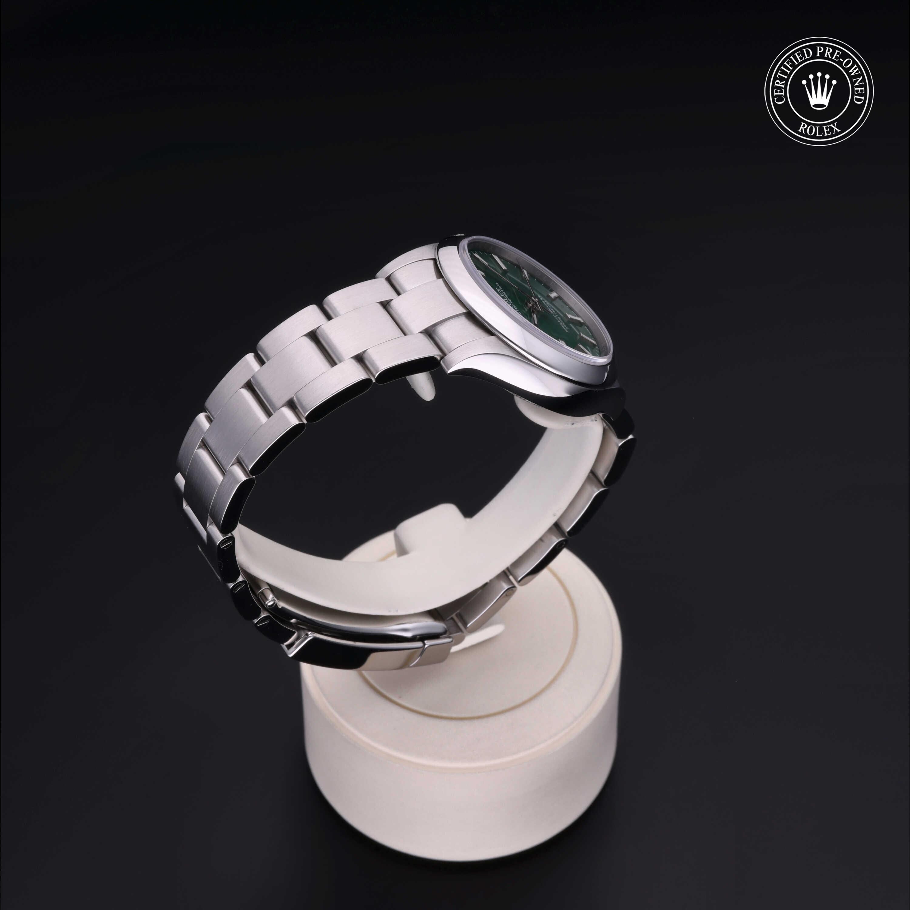 Rolex CPO Oyster Perpetual M277200 front on white background