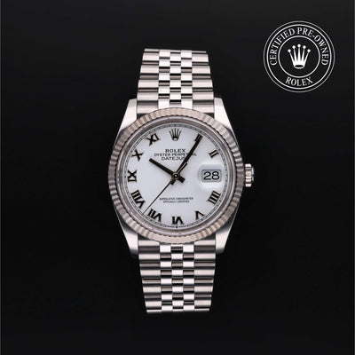 Rolex CPO Datejust M126234 front on white background