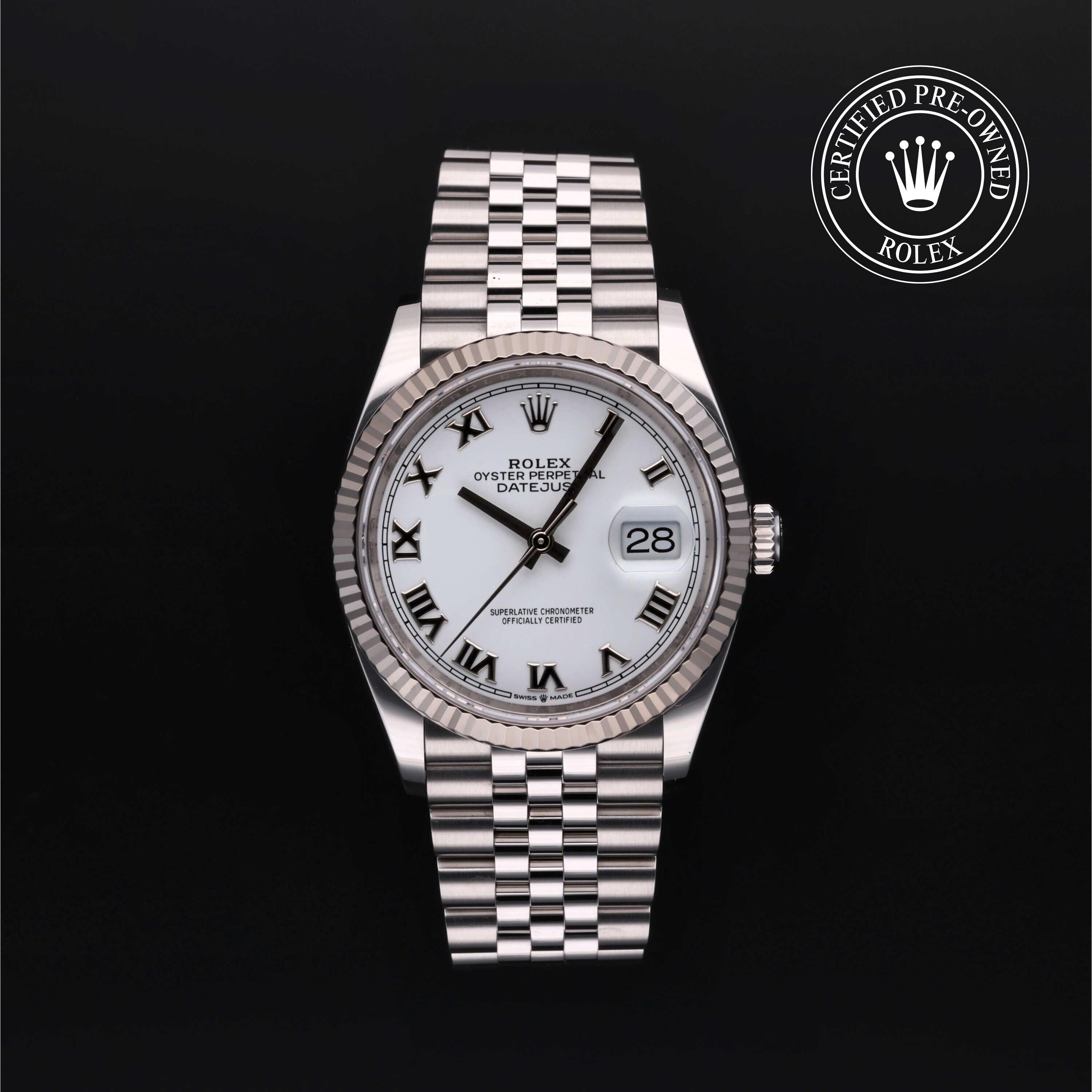 Rolex CPO Datejust M126234 front on white background