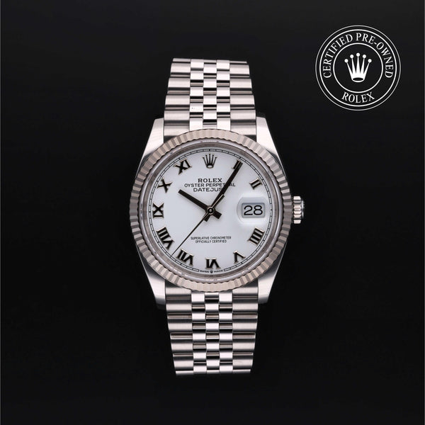 Rolex CPO Datejust M126234 front on white background