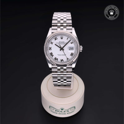 Rolex CPO Datejust M126234 front on white background