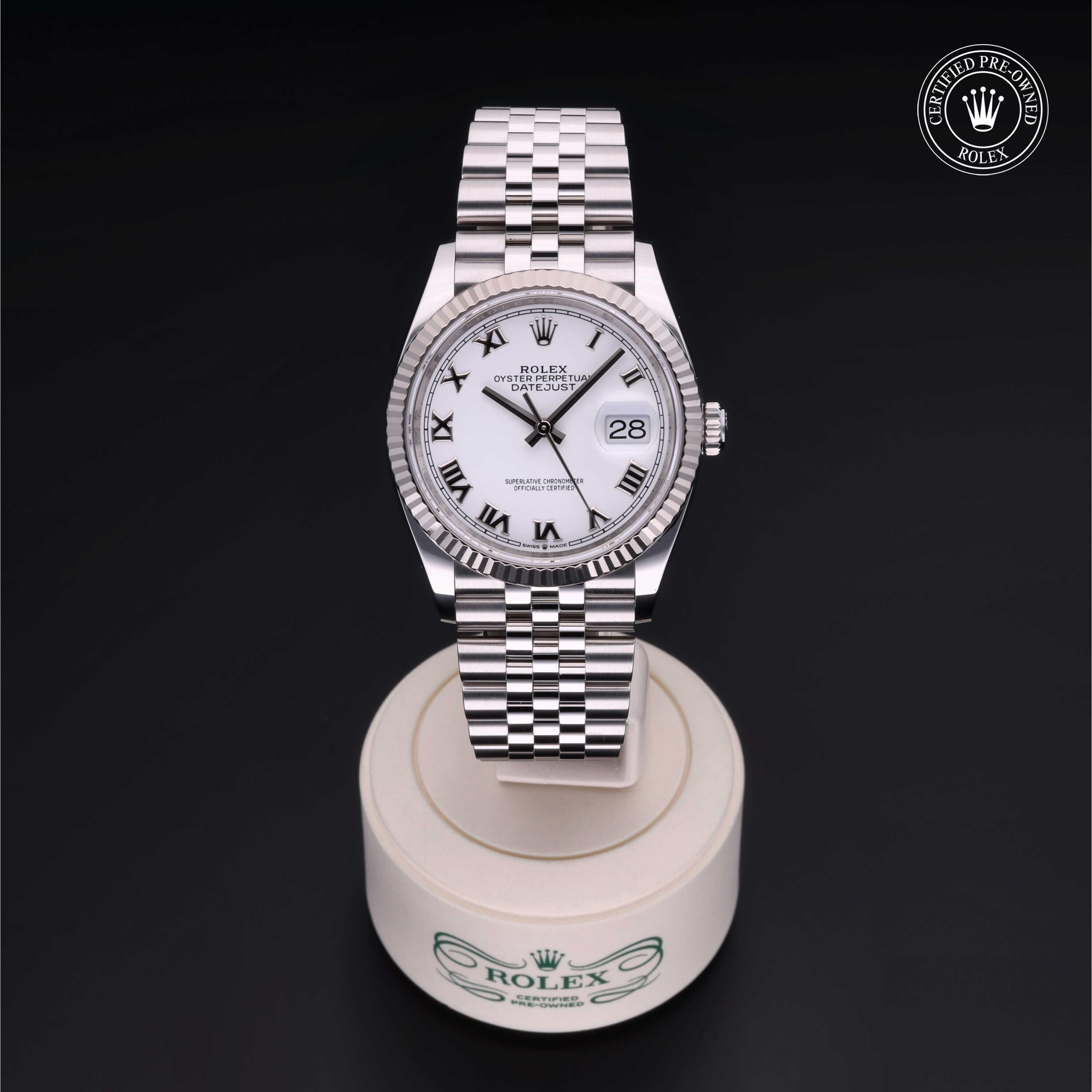 Rolex CPO Datejust M126234 front on white background
