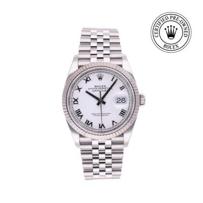 Rolex CPO Datejust M126234 front on white background