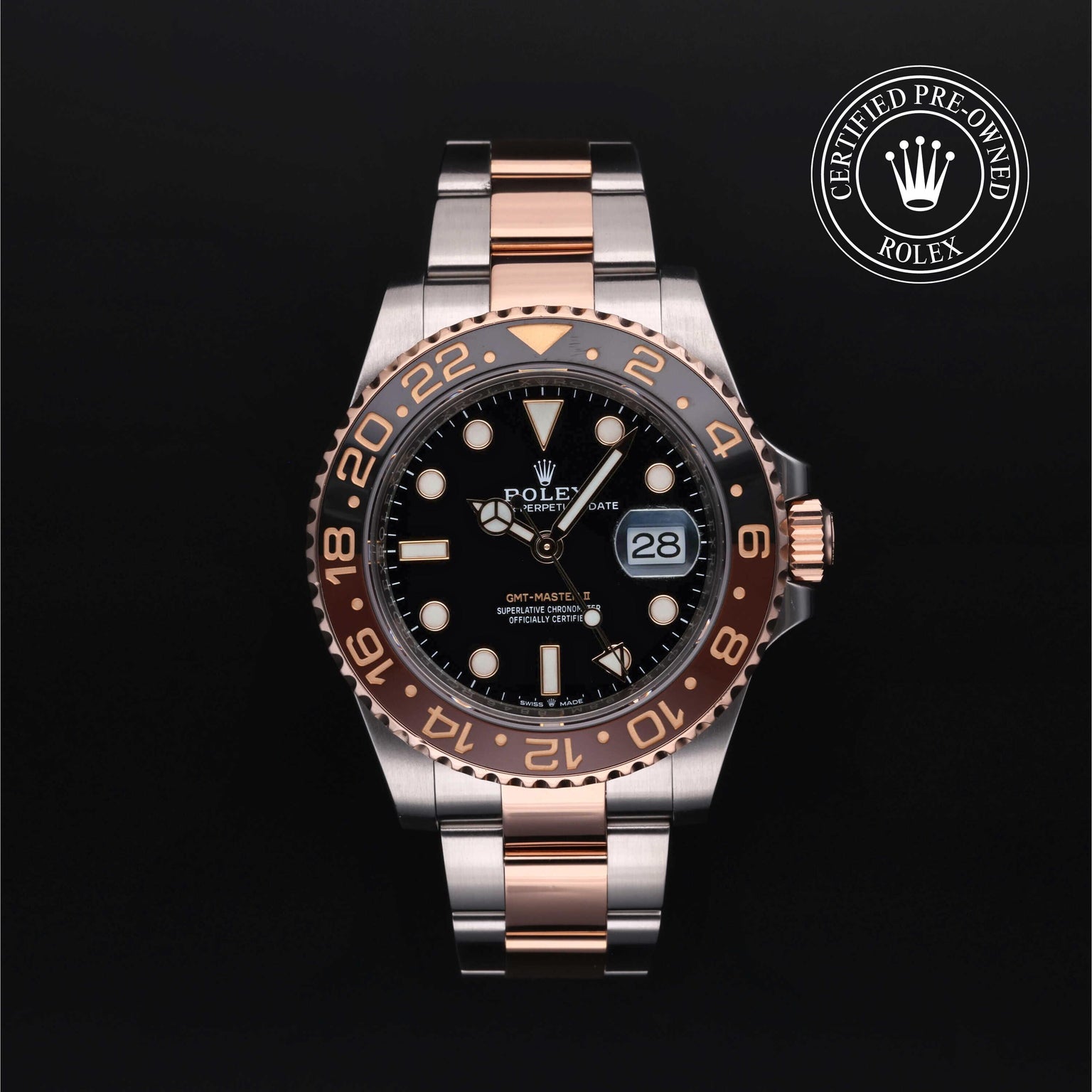 Rolex CPO GMT M126711CHNR front on white background