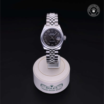 Rolex Certified Pre-owned Lady Datejust M279160-0011 front on black background