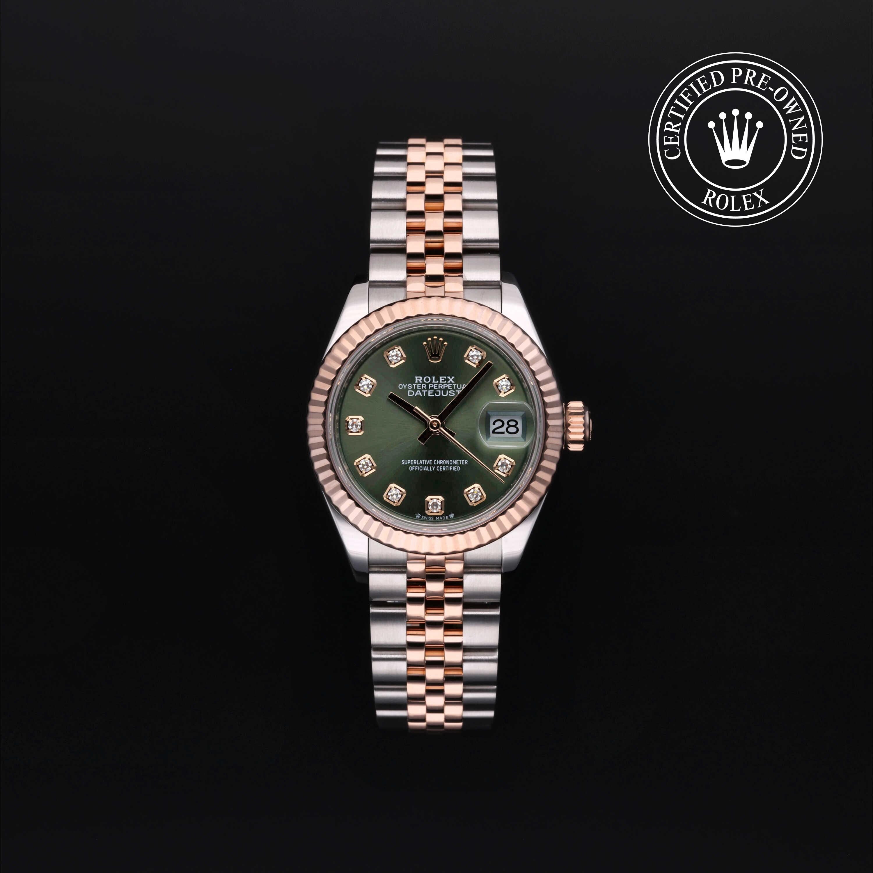 Rolex CPO Lady Datejust M279171 front on white background