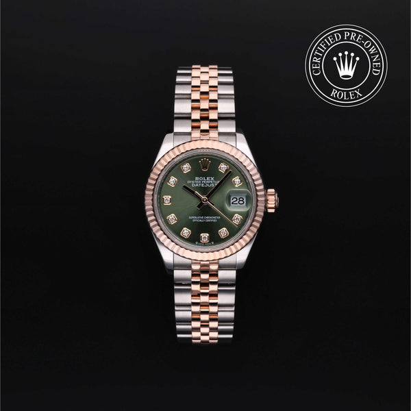 Rolex CPO Lady Datejust M279171 front on white background