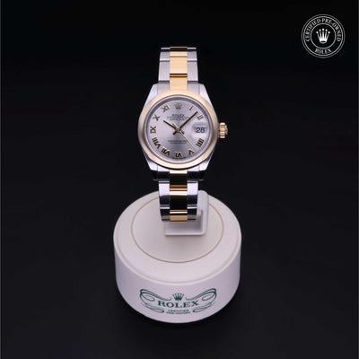 Rolex Certified Pre-owned Lady Datejust M279163-0006 front on black background