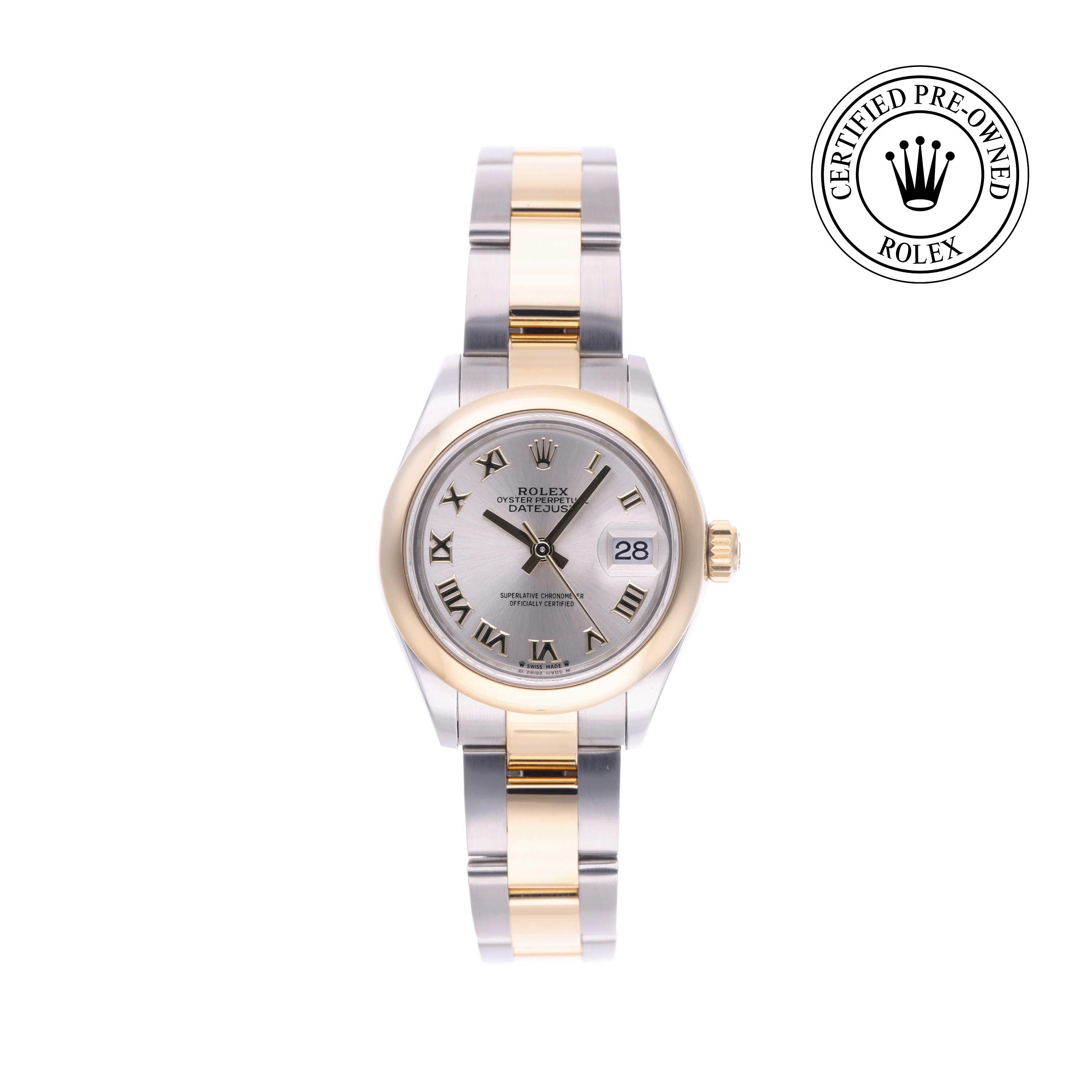 Rolex Certified Pre-owned Lady Datejust M279163-0006 front on white background