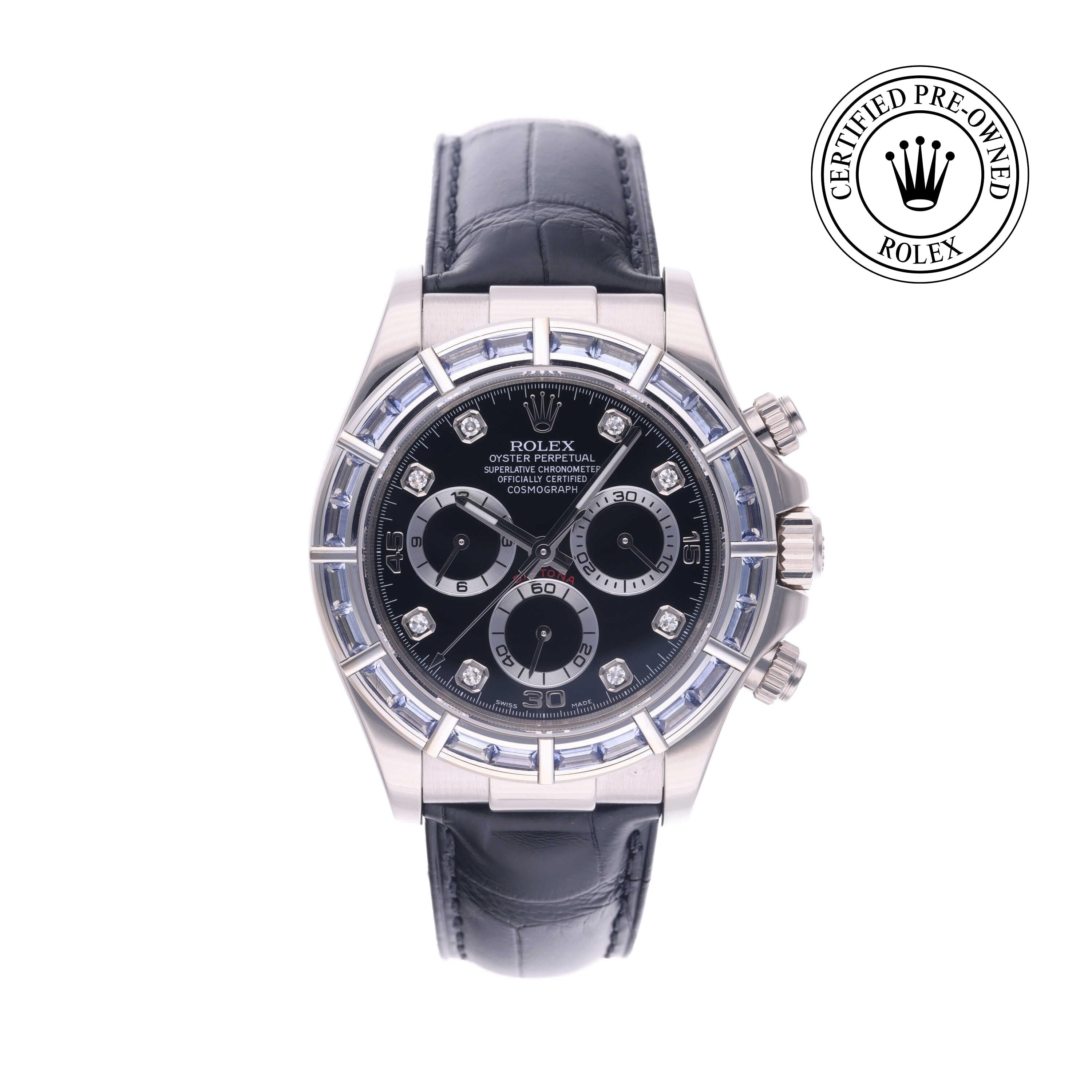 Rolex Certified Pre-owned Daytona M116589SACI-0004 front on white background
