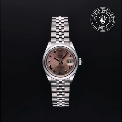 Rolex Certified Pre-owned Lady Datejust M279160-0013 front on black background
